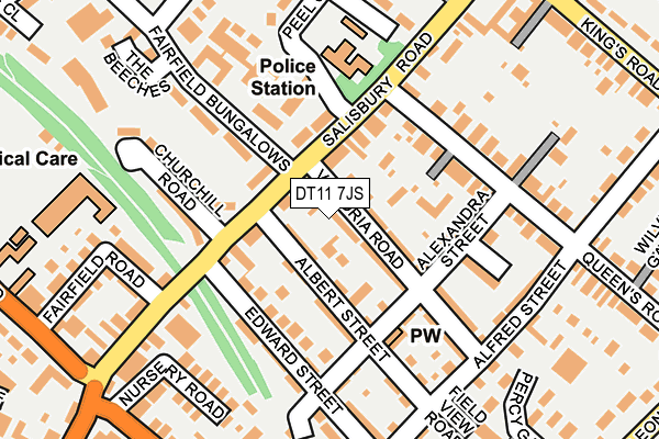 DT11 7JS map - OS OpenMap – Local (Ordnance Survey)