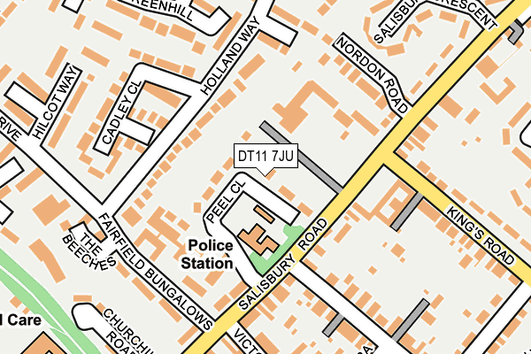 DT11 7JU map - OS OpenMap – Local (Ordnance Survey)