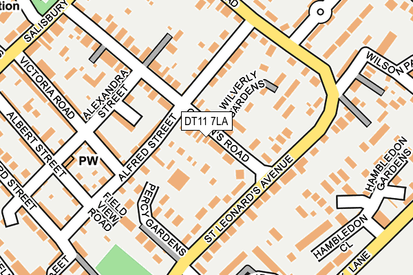 DT11 7LA map - OS OpenMap – Local (Ordnance Survey)