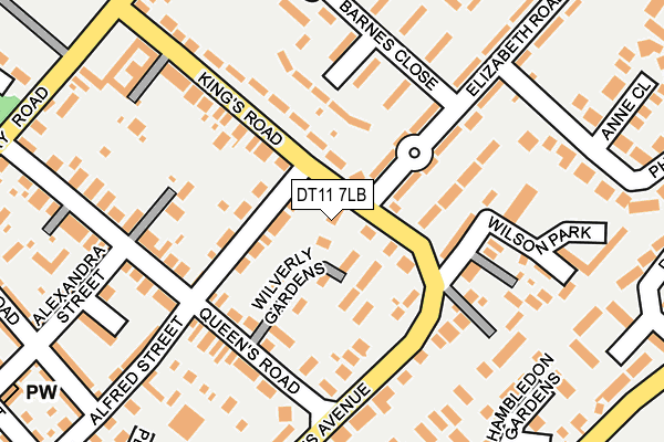 DT11 7LB map - OS OpenMap – Local (Ordnance Survey)