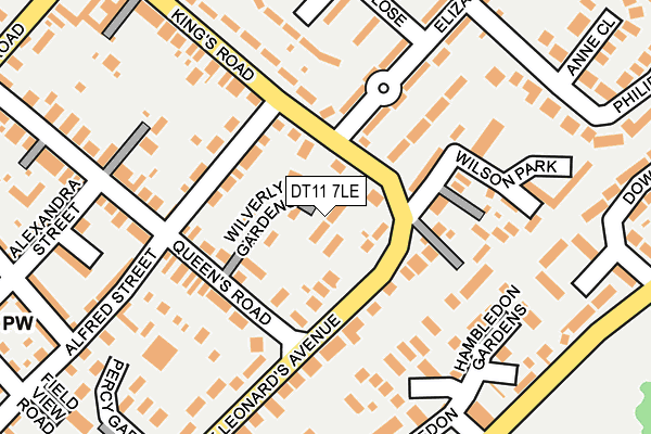 DT11 7LE map - OS OpenMap – Local (Ordnance Survey)