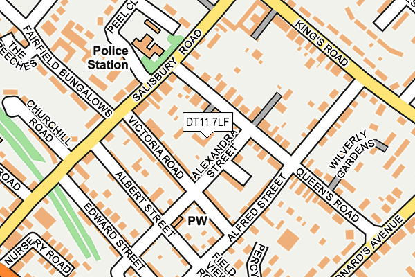 DT11 7LF map - OS OpenMap – Local (Ordnance Survey)