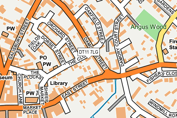DT11 7LG map - OS OpenMap – Local (Ordnance Survey)