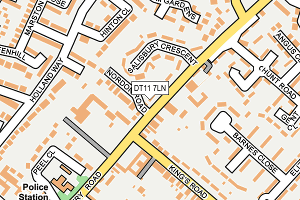 DT11 7LN map - OS OpenMap – Local (Ordnance Survey)