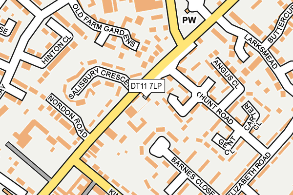 DT11 7LP map - OS OpenMap – Local (Ordnance Survey)