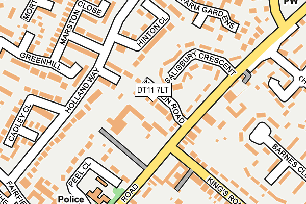 DT11 7LT map - OS OpenMap – Local (Ordnance Survey)