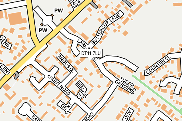 DT11 7LU map - OS OpenMap – Local (Ordnance Survey)