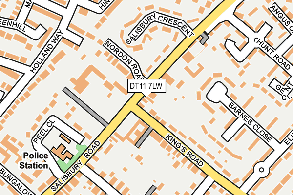 DT11 7LW map - OS OpenMap – Local (Ordnance Survey)