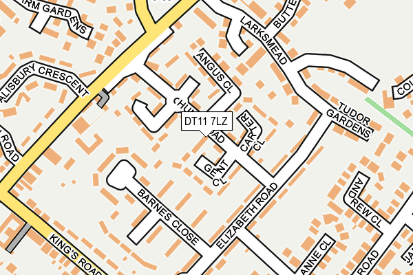 DT11 7LZ map - OS OpenMap – Local (Ordnance Survey)