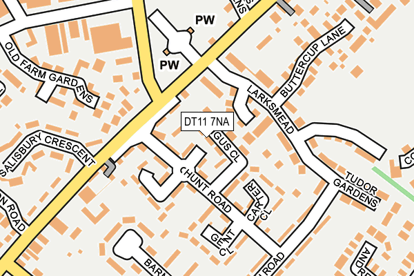 DT11 7NA map - OS OpenMap – Local (Ordnance Survey)