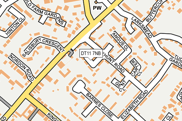 DT11 7NB map - OS OpenMap – Local (Ordnance Survey)