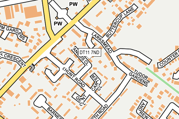 DT11 7ND map - OS OpenMap – Local (Ordnance Survey)