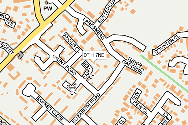 DT11 7NE map - OS OpenMap – Local (Ordnance Survey)