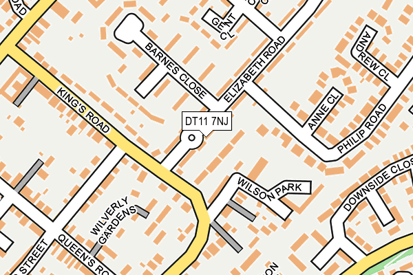 DT11 7NJ map - OS OpenMap – Local (Ordnance Survey)