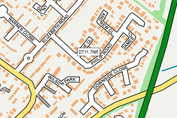 DT11 7NR map - OS OpenMap – Local (Ordnance Survey)
