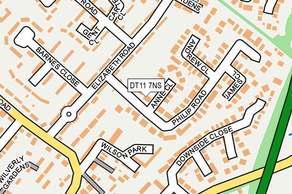 DT11 7NS map - OS OpenMap – Local (Ordnance Survey)