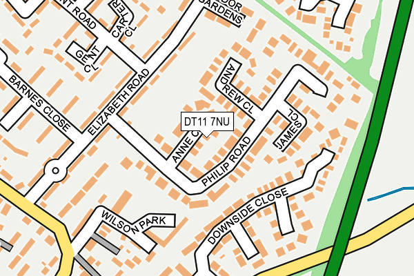 DT11 7NU map - OS OpenMap – Local (Ordnance Survey)