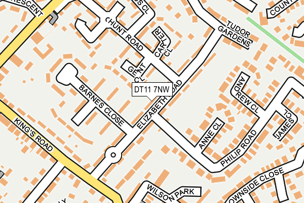 DT11 7NW map - OS OpenMap – Local (Ordnance Survey)