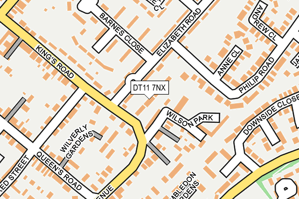 DT11 7NX map - OS OpenMap – Local (Ordnance Survey)