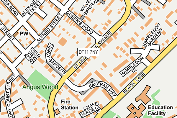 DT11 7NY map - OS OpenMap – Local (Ordnance Survey)