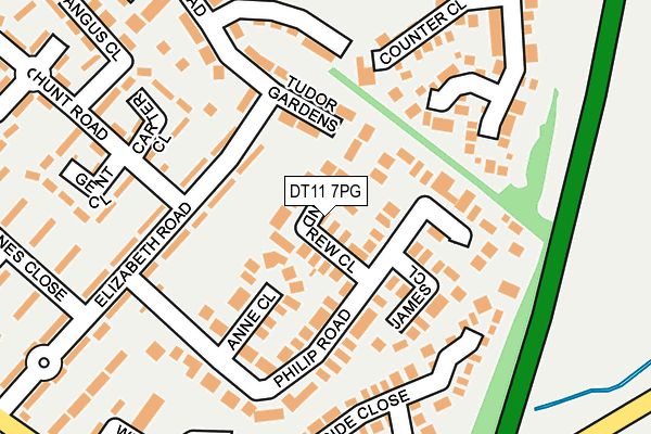 DT11 7PG map - OS OpenMap – Local (Ordnance Survey)