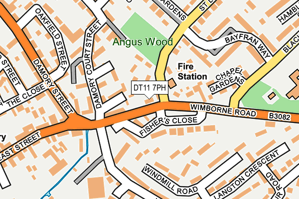 DT11 7PH map - OS OpenMap – Local (Ordnance Survey)