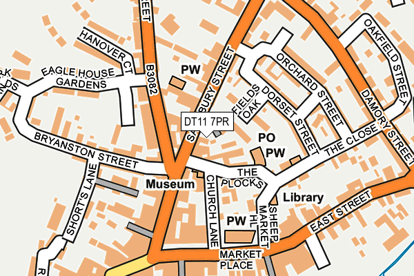 DT11 7PR map - OS OpenMap – Local (Ordnance Survey)