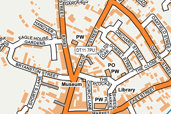 DT11 7PU map - OS OpenMap – Local (Ordnance Survey)