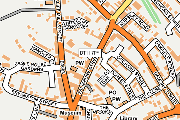 DT11 7PY map - OS OpenMap – Local (Ordnance Survey)