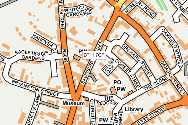 DT11 7QF map - OS OpenMap – Local (Ordnance Survey)