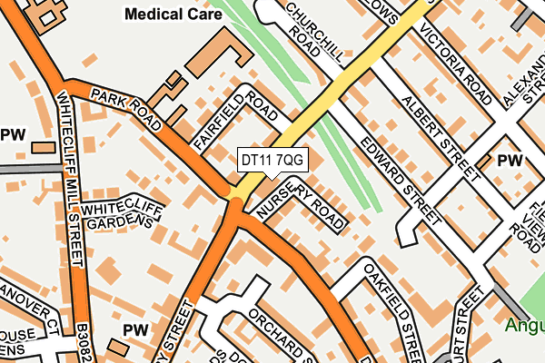 DT11 7QG map - OS OpenMap – Local (Ordnance Survey)