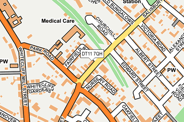 DT11 7QH map - OS OpenMap – Local (Ordnance Survey)