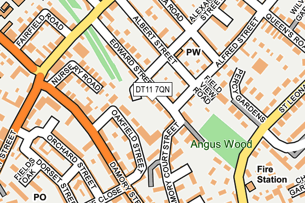 DT11 7QN map - OS OpenMap – Local (Ordnance Survey)