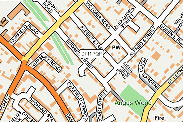 DT11 7QP map - OS OpenMap – Local (Ordnance Survey)