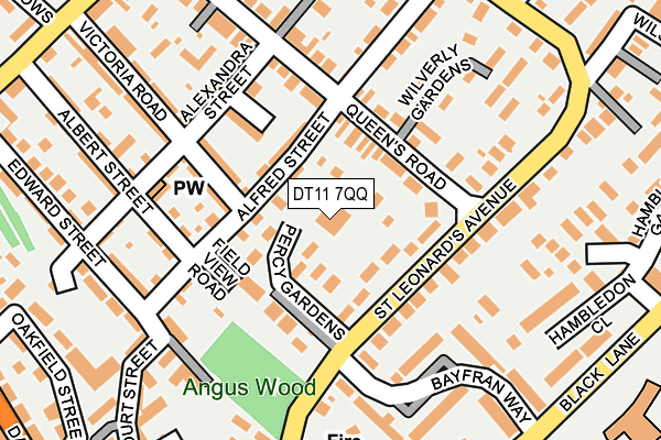 DT11 7QQ map - OS OpenMap – Local (Ordnance Survey)