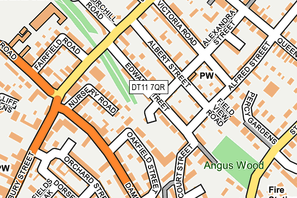 DT11 7QR map - OS OpenMap – Local (Ordnance Survey)