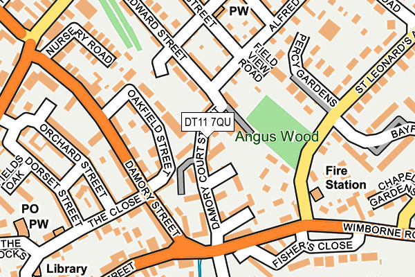 DT11 7QU map - OS OpenMap – Local (Ordnance Survey)