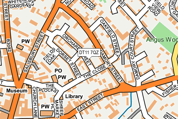 DT11 7QZ map - OS OpenMap – Local (Ordnance Survey)