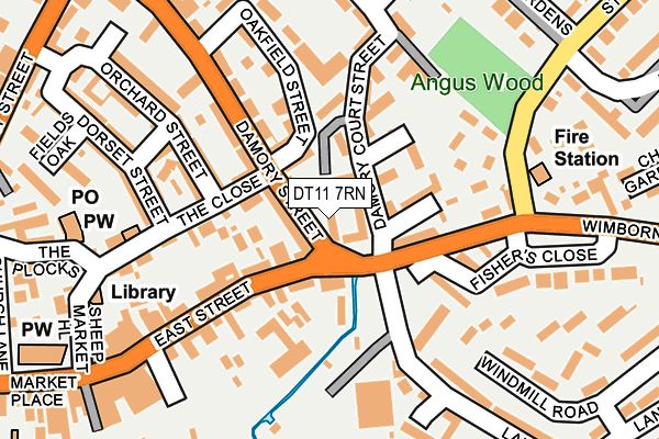 DT11 7RN map - OS OpenMap – Local (Ordnance Survey)