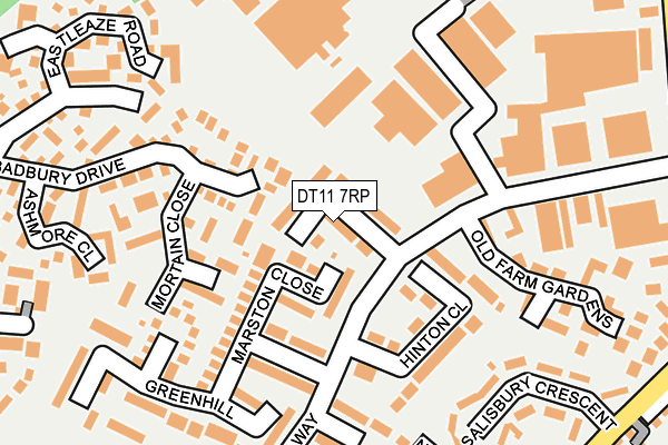 DT11 7RP map - OS OpenMap – Local (Ordnance Survey)