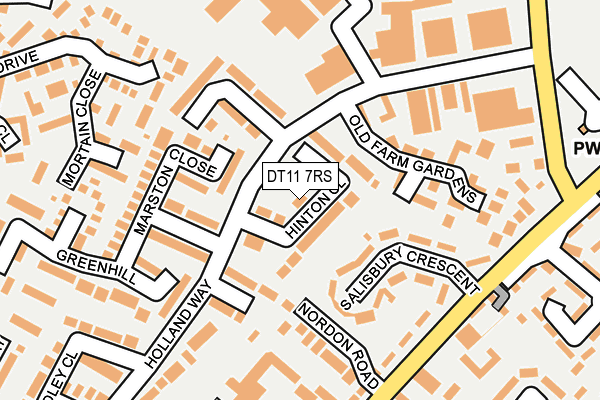 DT11 7RS map - OS OpenMap – Local (Ordnance Survey)