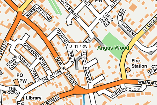 DT11 7RW map - OS OpenMap – Local (Ordnance Survey)