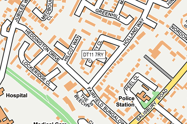 DT11 7RY map - OS OpenMap – Local (Ordnance Survey)