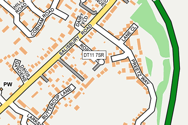 DT11 7SR map - OS OpenMap – Local (Ordnance Survey)