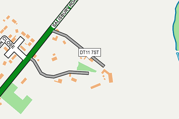 DT11 7ST map - OS OpenMap – Local (Ordnance Survey)