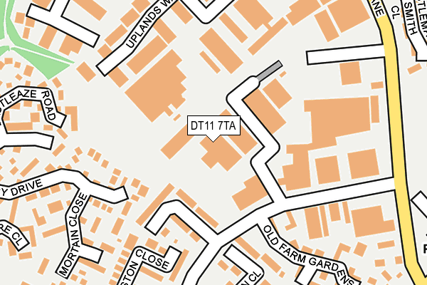 DT11 7TA map - OS OpenMap – Local (Ordnance Survey)