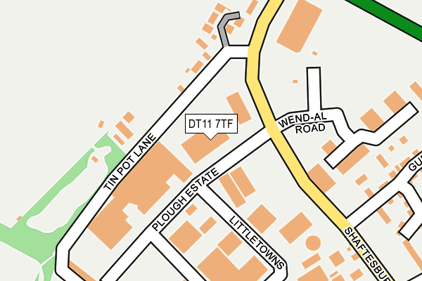 DT11 7TF map - OS OpenMap – Local (Ordnance Survey)