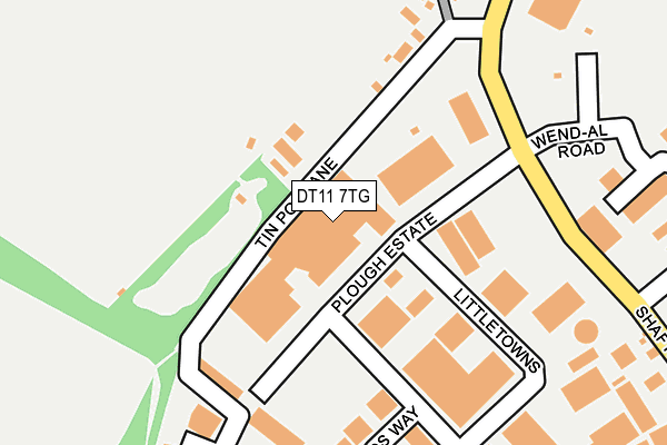 DT11 7TG map - OS OpenMap – Local (Ordnance Survey)