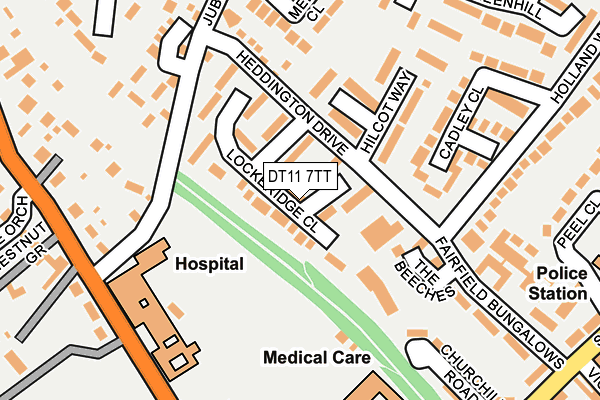 DT11 7TT map - OS OpenMap – Local (Ordnance Survey)