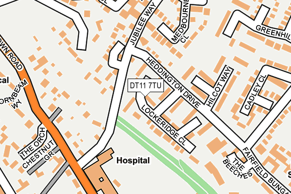 DT11 7TU map - OS OpenMap – Local (Ordnance Survey)